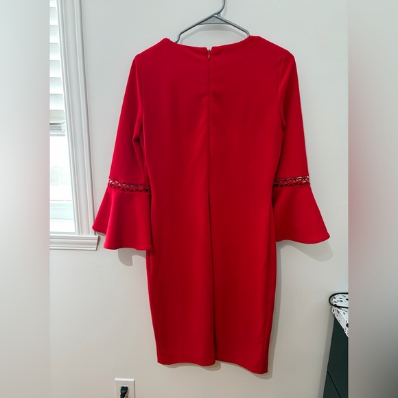 Calvin Klein Red Long Sleeve Dress - Picture 4 of 4